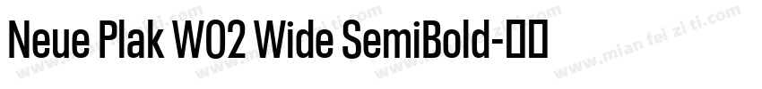 Neue Plak W02 Wide SemiBold字体转换